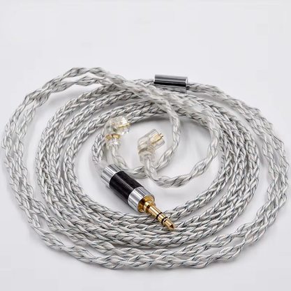 KZ Transparent Silver blue mixed (784 core) upgrade cable (3.5 мм)