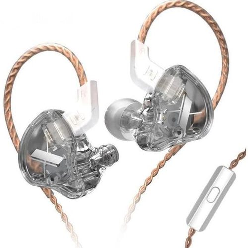 Наушники KZ EDX с микрофоном (серый)