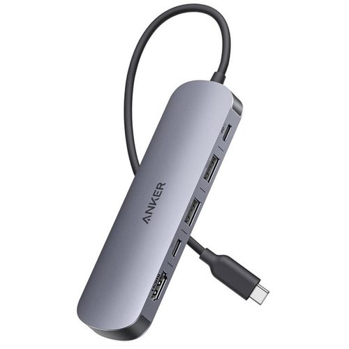 USB-хаб Anker Nano USB-C Hub 7-in-1 4K HDMI A83D2 (черный)