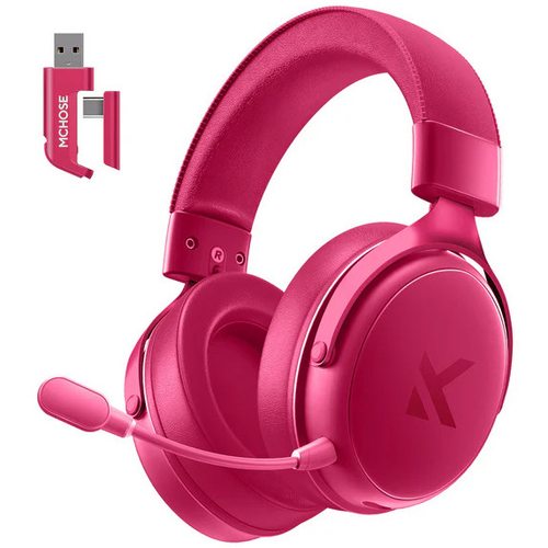 Игровые наушники Mchose V9 Pro Wireless Rose Red
