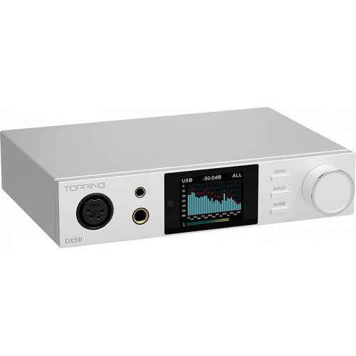 Портативный усилитель и ЦАП Topping DX5 II (серебристый) EN