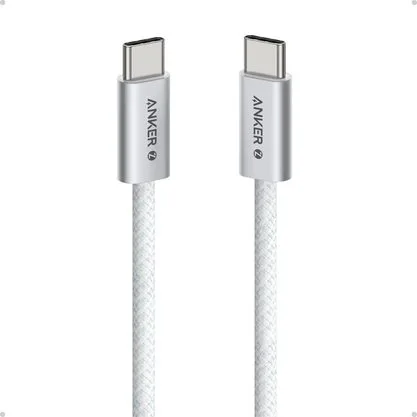 Уцененный товар Кабель Anker Zolo USB-C to USB-C 240W Braided 1.5 м (A8060) (белый) (уценка)