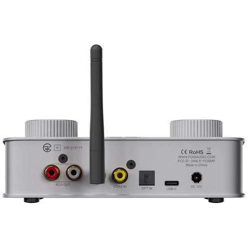 Портативный усилитель и ЦАП Fosi Audio K7 (серебристый)