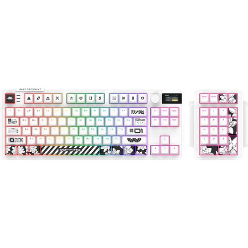 Игровая клавиатура Дарк Проджект KD87A g3ms Aquamarine (DP-KD-87A-000102-GMS) (белый)