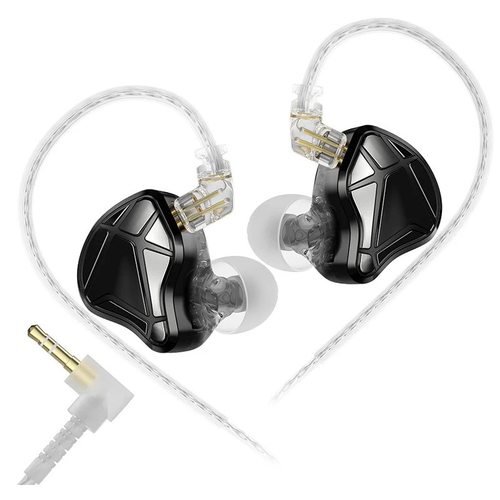 Наушники KZ Axas 3.5 мм без микрофона (черный)