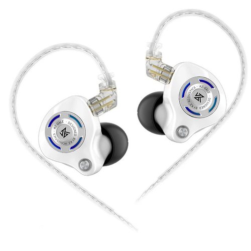 Наушники KZ Gale 3.5 мм без микрофона (белый)