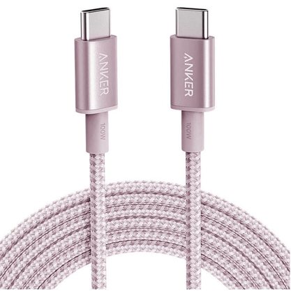 Кабель Anker A8756 USB Type-C - USB Type-C 100W 1м (розовый)