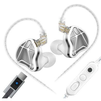 Наушники KZ Axas USB-Type-C с микрофоном (белый)