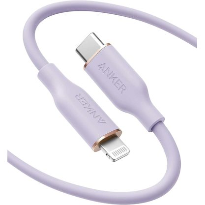 Anker PowerLine III Flow 641 A8663 USB Type-C - Lightning 60W 1.8 м (фиолетовый)