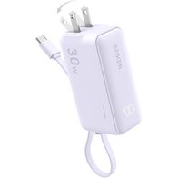 Anker 3-in-1 Power Bank (30W Fusion Built-In USB-C Cable) A1636 (фиолетовый)