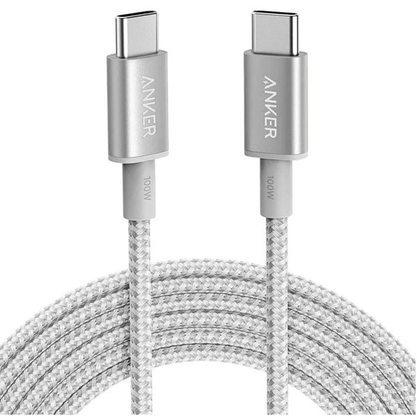 Кабель Anker A8756 USB Type-C - USB Type-C 100W 1м (белый)