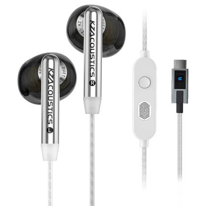 Наушники KZ Duet с микрофоном USB Type-C (черный)