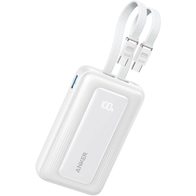 Anker Zolo Power Bank Built-in Dual USB-C Cable A110L 35W 10000mAh (белый)