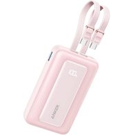 Anker Zolo Power Bank Built-in Dual USB-C Cable A110L 35W 10000mAh (розовый)