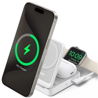 Зарядное устройство Anker MagGo B2557 15W Wireless Charging Station (белый)