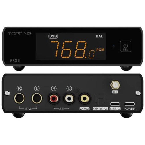 Портативный усилитель и ЦАП Topping E50II (черный)