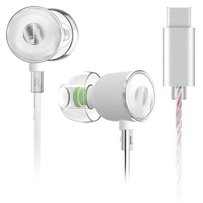 Наушники Zhulinniao Shuanghua Z2 USB Type-C (серебристый)