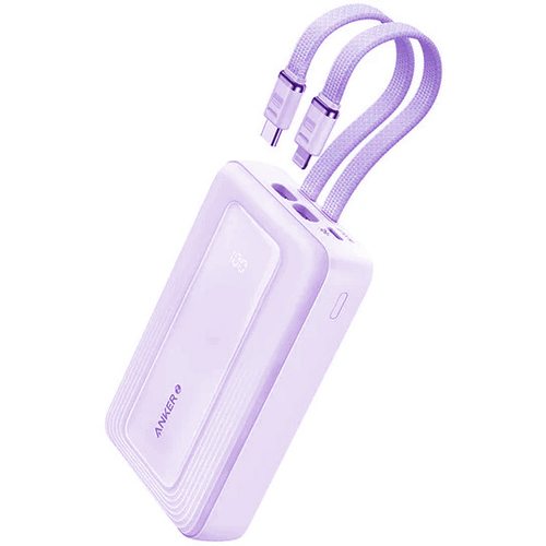 Портативное зарядное устройство (Powerbank) Anker Zolo 20K 30W USB-C Lightning A1681 (фиолетовый)