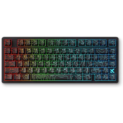 Игровая клавиатура Mchose Jet 75 Hall Effect Black Topographic (Kailh Magnetic God Switch)