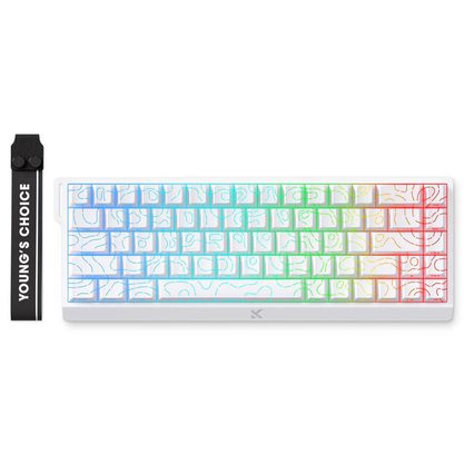 Игровая клавиатура Mchose Ace 68 Hall Effect White Topographic (TTC Dragon Lord Magnetic Switch)