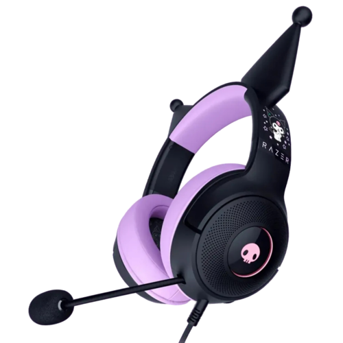 Игровые наушники Razer Kraken Kitty V2 USB Kuromi (черно-розовый)